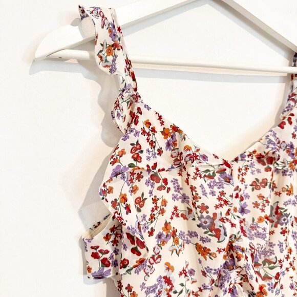 Sandy & Sid Ditzy Floral Chiffon Maxi Dress Boho Cottagecore Y2K Peasant Medium - Picture 4 of 11